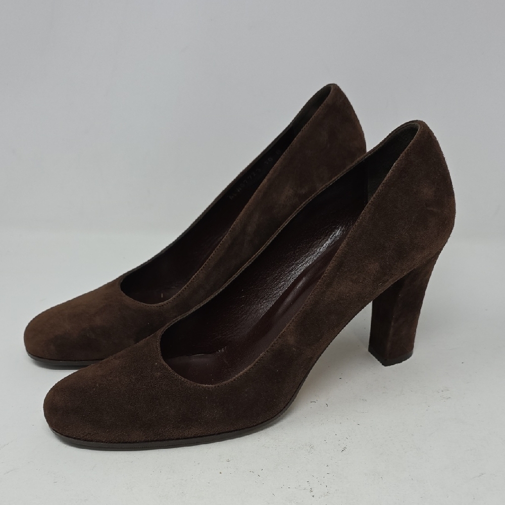 Ralph Lauren Black Label Brown Suede Heels Size 10B